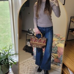 Relic By Fossil Handbag Cloth W/ Bamboo Handles